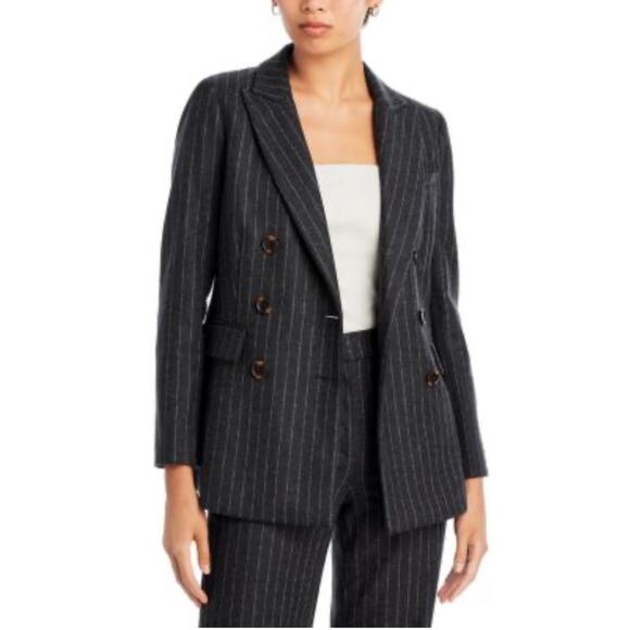 Veronica Beard Ellette Wool Blend Jacket, Size 10, Pinstripe Blazer - Picture 1 of 11
